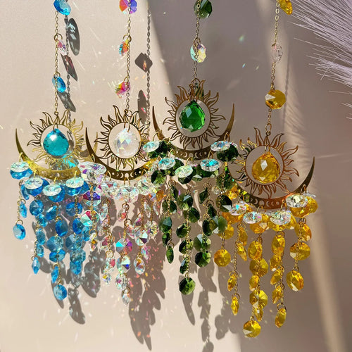 Radiant Moonlit Quartz Prism Suncatcher - Image 0