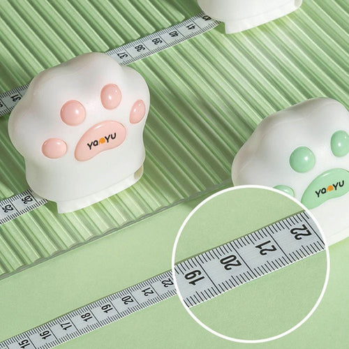 Cat Paw Double Scale Automatic Shrinking Tape Measure - Image 0
