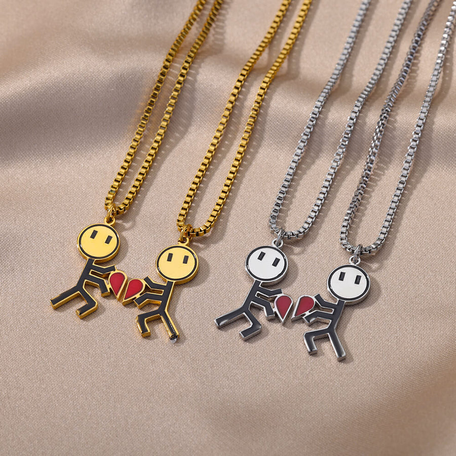 2pcs Double Love Heart Necklace - Image 5