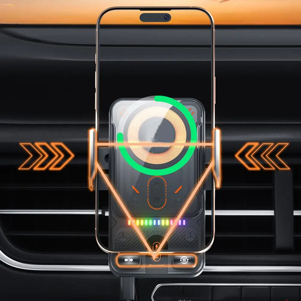 Smart Auto-Clamp Wireless Charger Car Phone Holder - Image 4