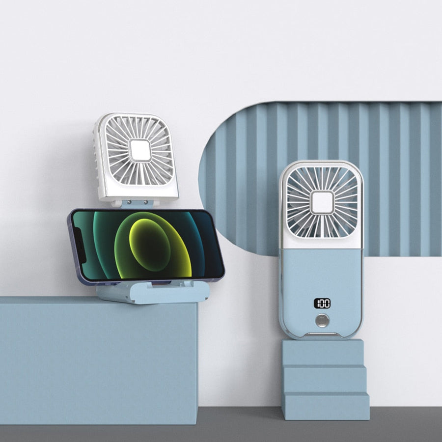 Portable Rechargeable Magic Phone Holder Cooling Fan - Image 0