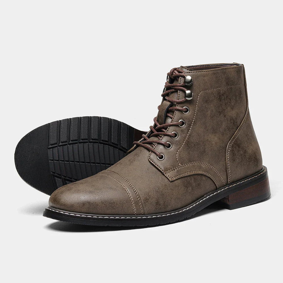 Timeless Vintage Leather Lace-Up Everyday Casual Boots - Image 6