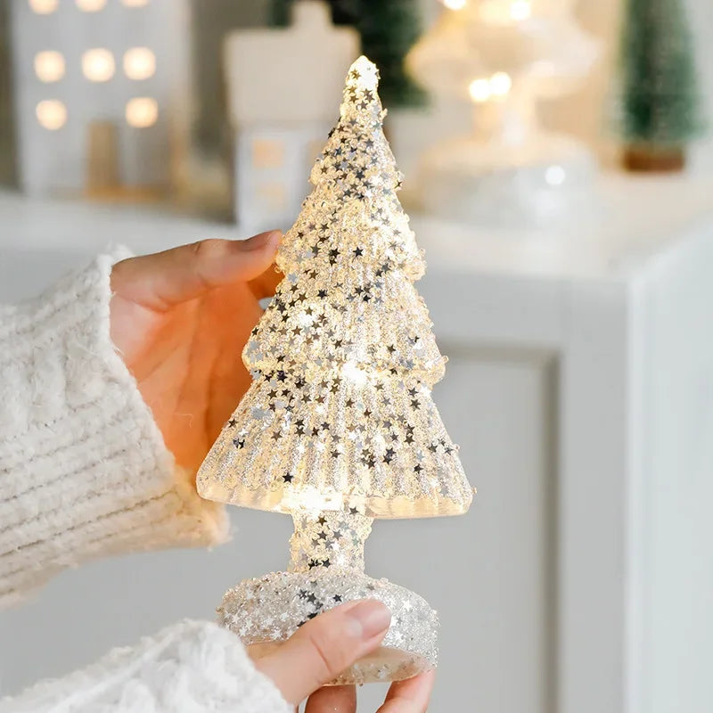Christmas Time LED Frosted Glass Tree Lamp - Image 2