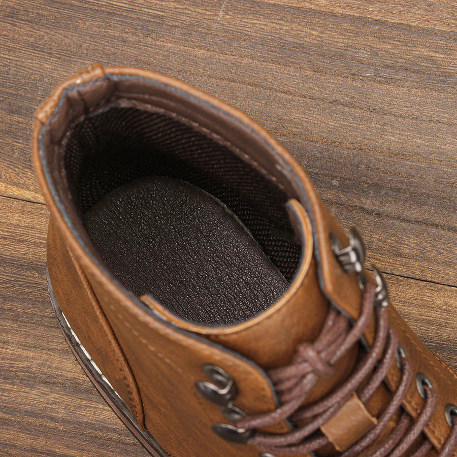 Timeless Vintage Leather Lace-Up Everyday Casual Boots - Image 3