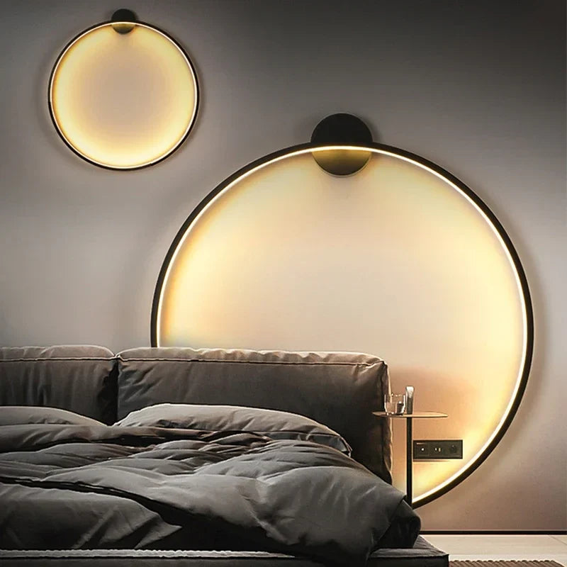 Minimalist LED Circle Background Wall Lamp