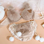 Soft Bear-Themed Cozy Bra Set