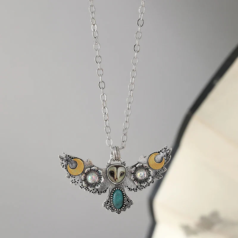 Quiet Watcher Owl Charm Necklace - Image 2