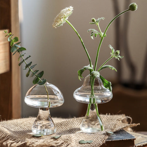 Mushroom Inspired Elegant Glass Vase - Image 0