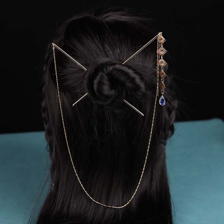 Ancient Style Vintage Double Hair Sticks - Image 2