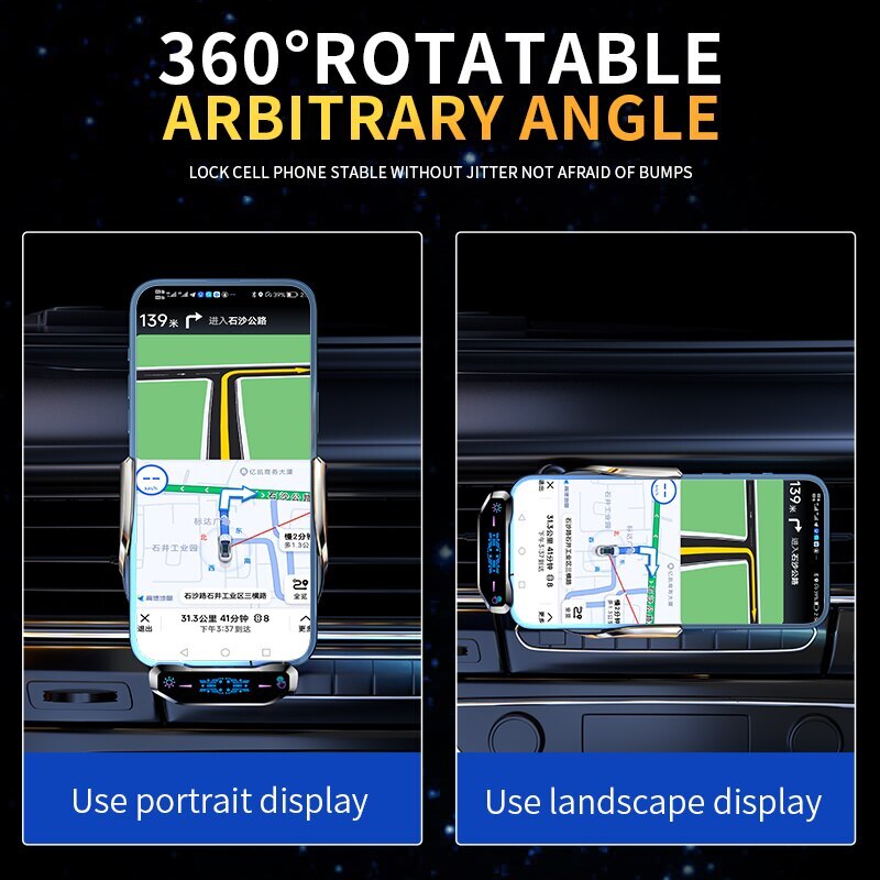 Automatic Magnetic Wireless Charging Car Phone Holder - Image 4