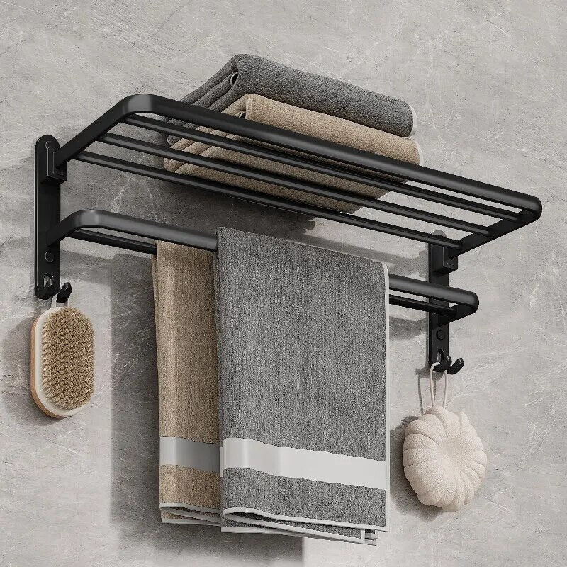 Elegant Life Space-Saving Foldable Aluminum Towel Rack