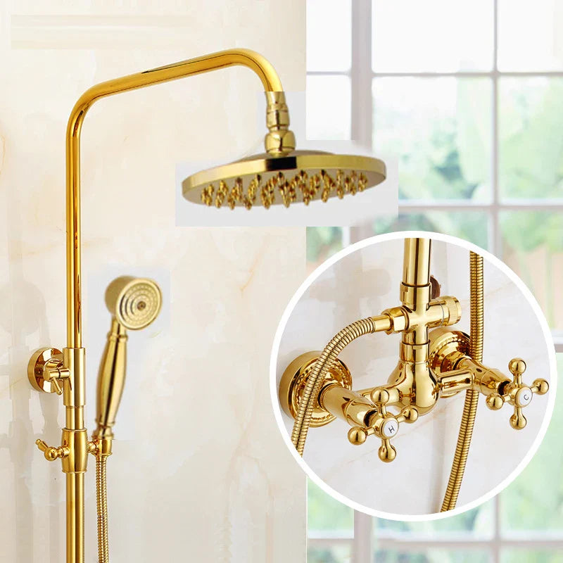 Golden Era Vintage Rainfall Bath Shower System - Image 6