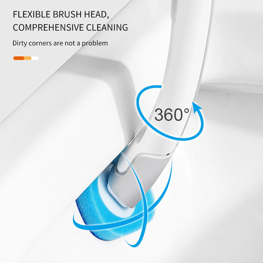 Disposable Long Handle Cleaning Pro Toilet Brush - Image 2