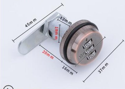 3-Digit Mechanical Password Cabinet Lock - Image 10