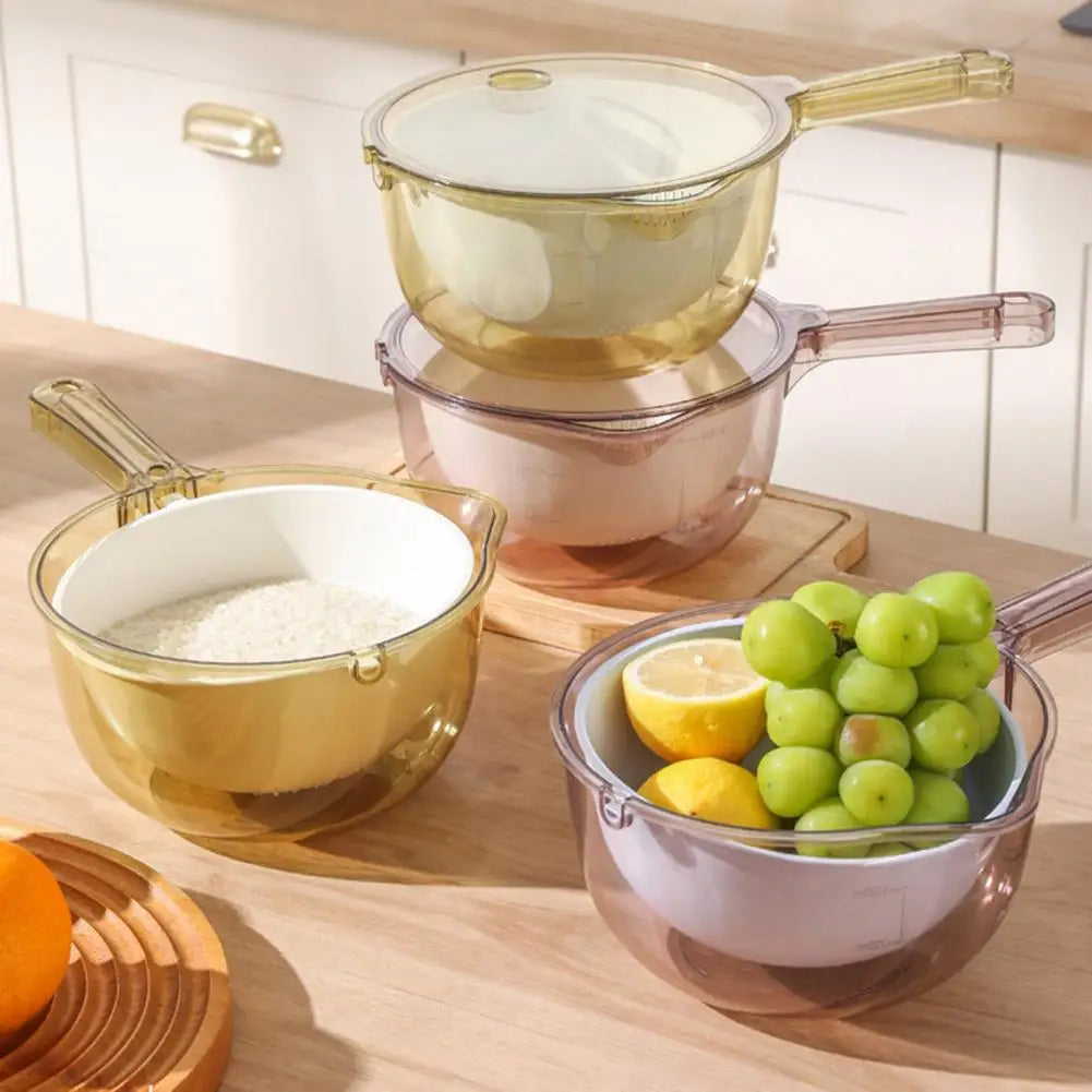 Dual-Layer Spinning Vegetable Washing Strainer - Image 3