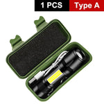 Mini Tactical Camping Rechargeable Flashlight