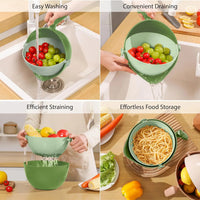 Double Layer Quick Vegetable Drainer Basket - Image 4