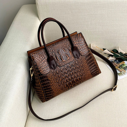 Elegant European Style Crocodile Pattern Women Bag - Image 0