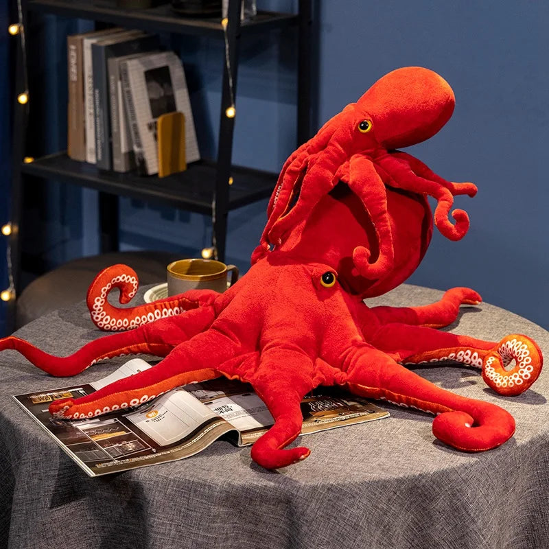 Red Octopus Plush Stuffed Toy - Image 0