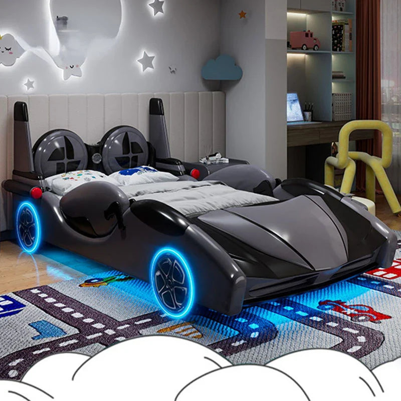 Speed Race Car LED Light Kids Bed