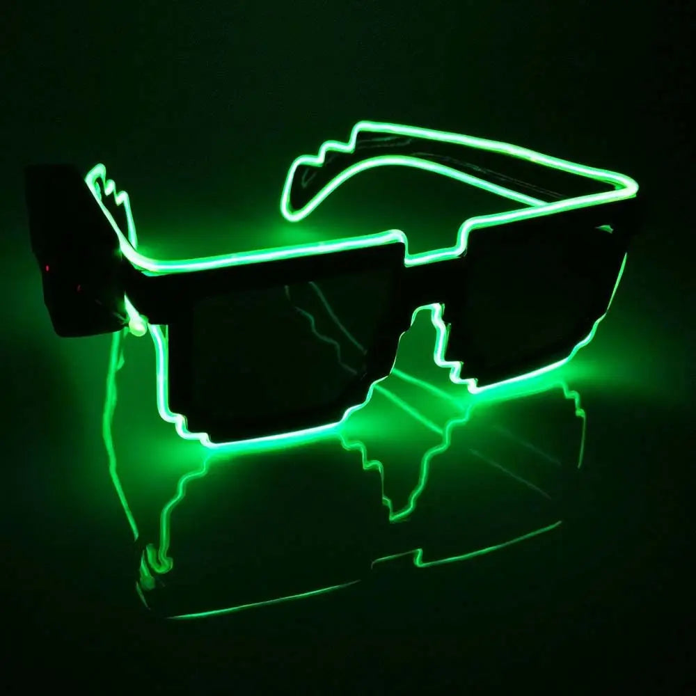 Flashing Luminous 8-Bit Stylish Party Glasses