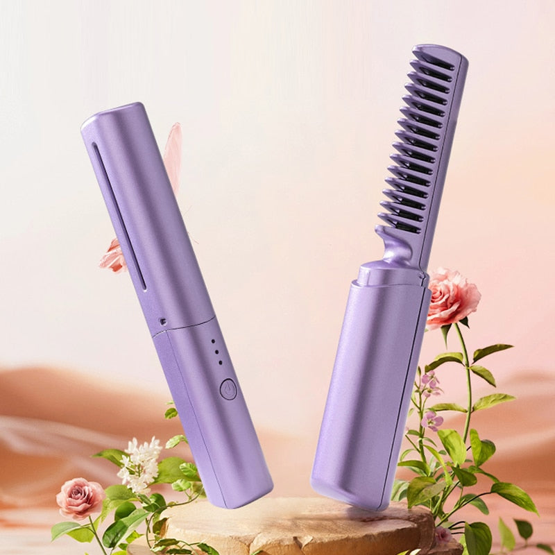 USB Powered Smart Heat Iron Comb Hair Straightener - Image 0