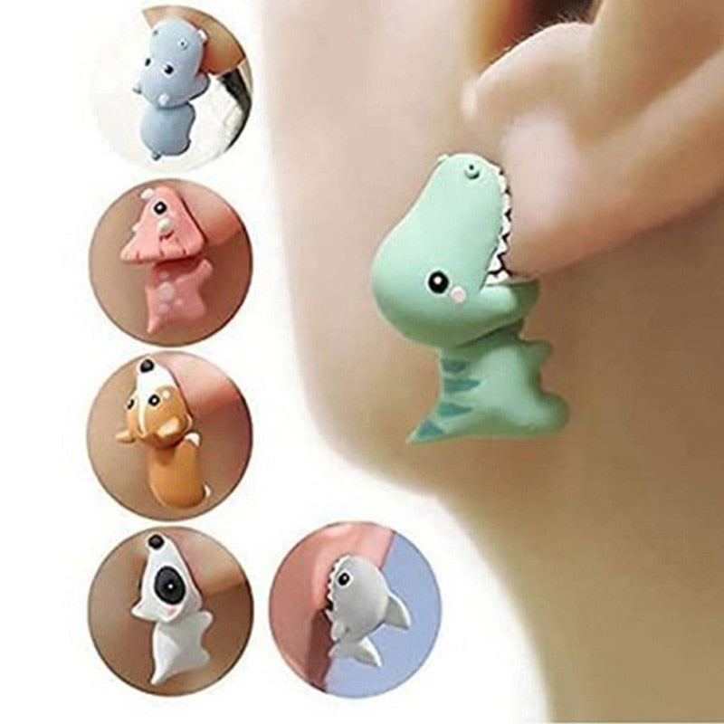 Animal Bite Cartoon Creative Earrings - Image 1