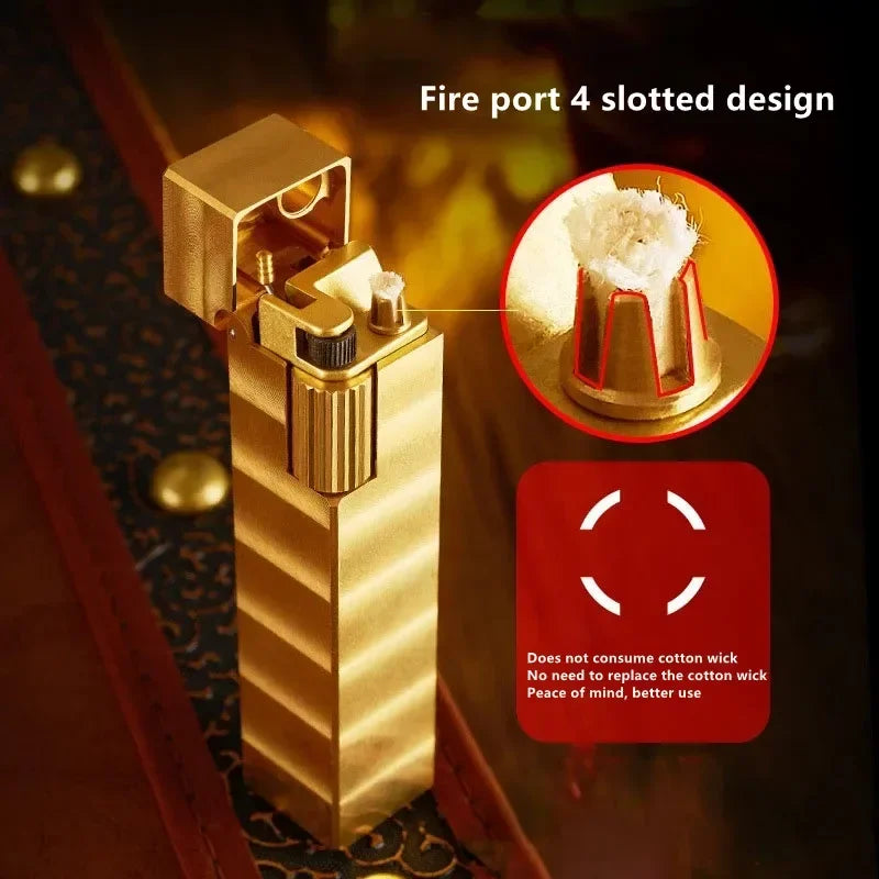 Retro Handmade Pure Copper Kerosene Lighter - Image 1