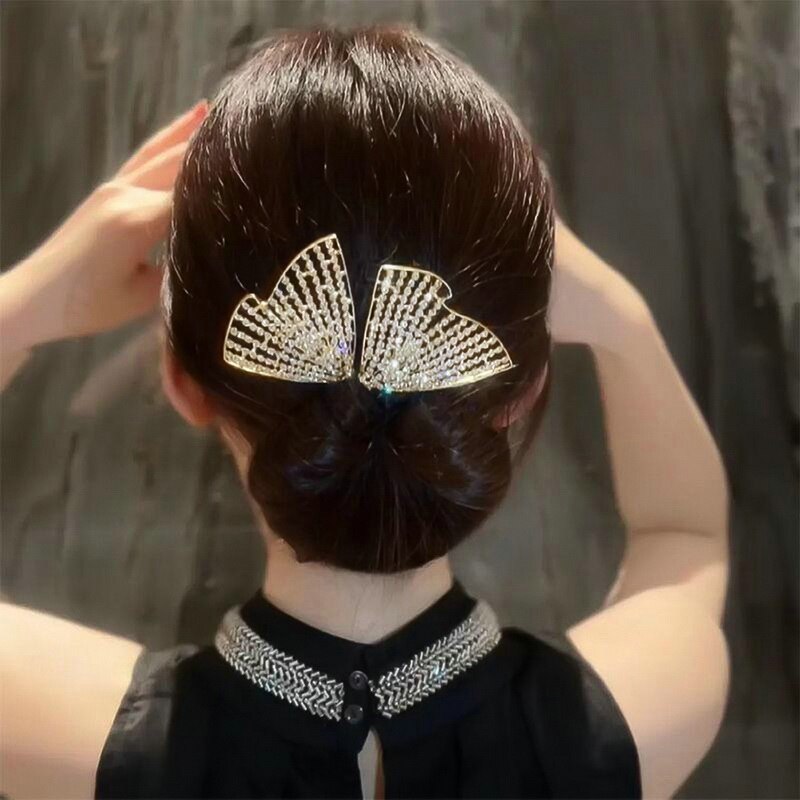 Korean Style Bow Hair Rhinestone Band - Image 3