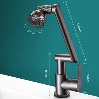 Splash-Proof Mechanical Universal Rotatable Arm Faucet