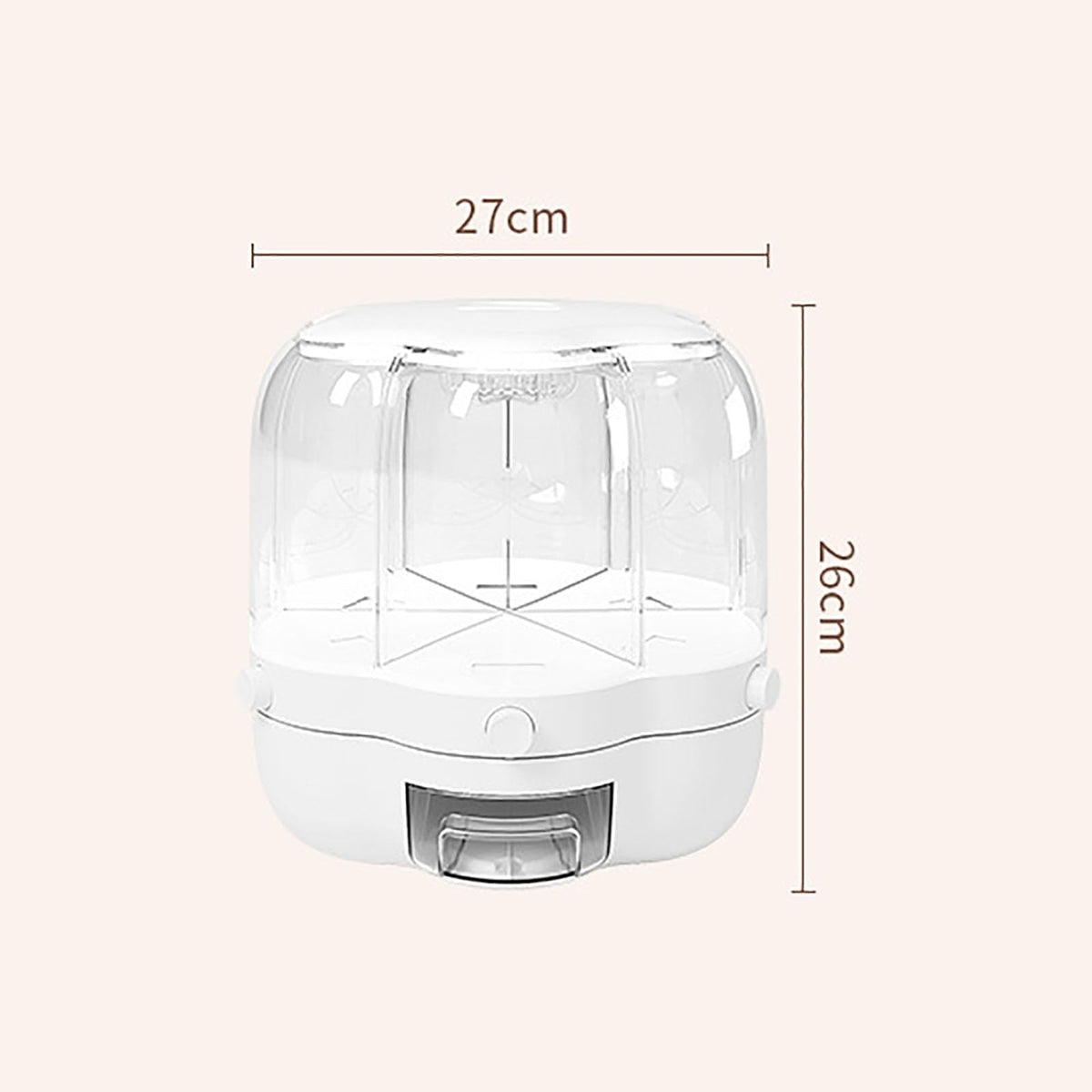 6-Grid Rotating Grain Storage Dispenser