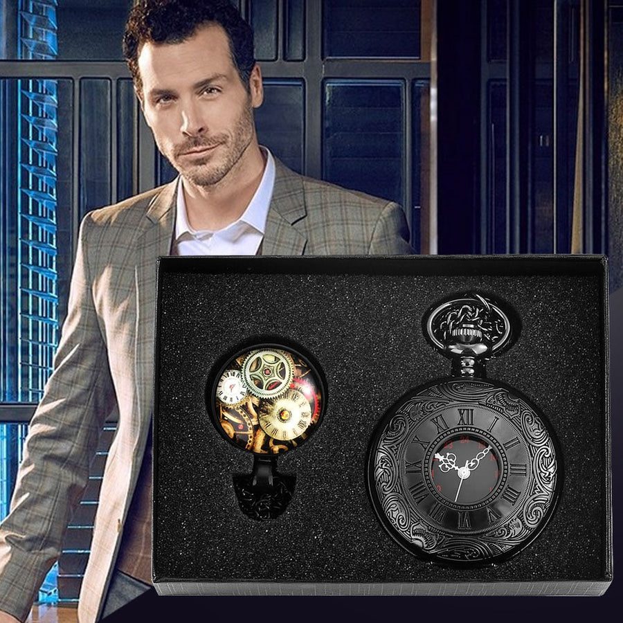 Digital Stainless Steel Pocket Watch Gift Set - Image 35