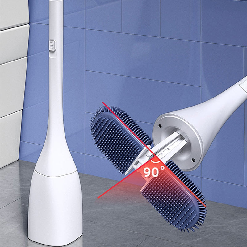 Adjustable Double Head Roller Toilet Brush