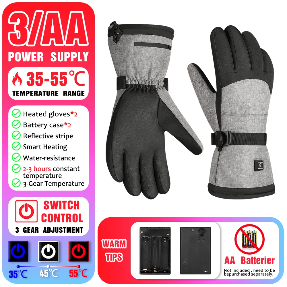 Non-Slip Waterproof Winter Heated Gloves