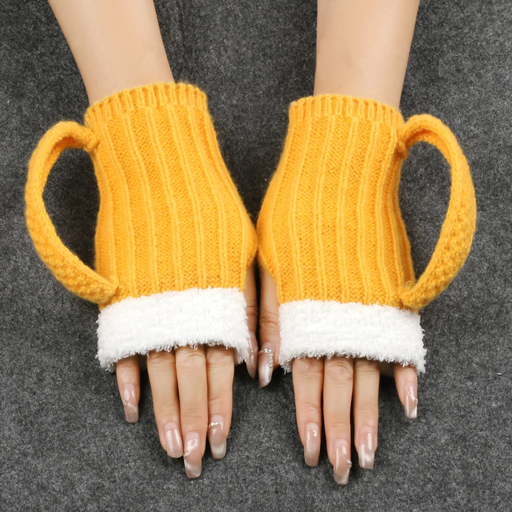 Bottoms Up Winter Fingerless Gloves - Image 0