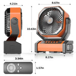 Camping Power Bank Remote Control Desk Fan