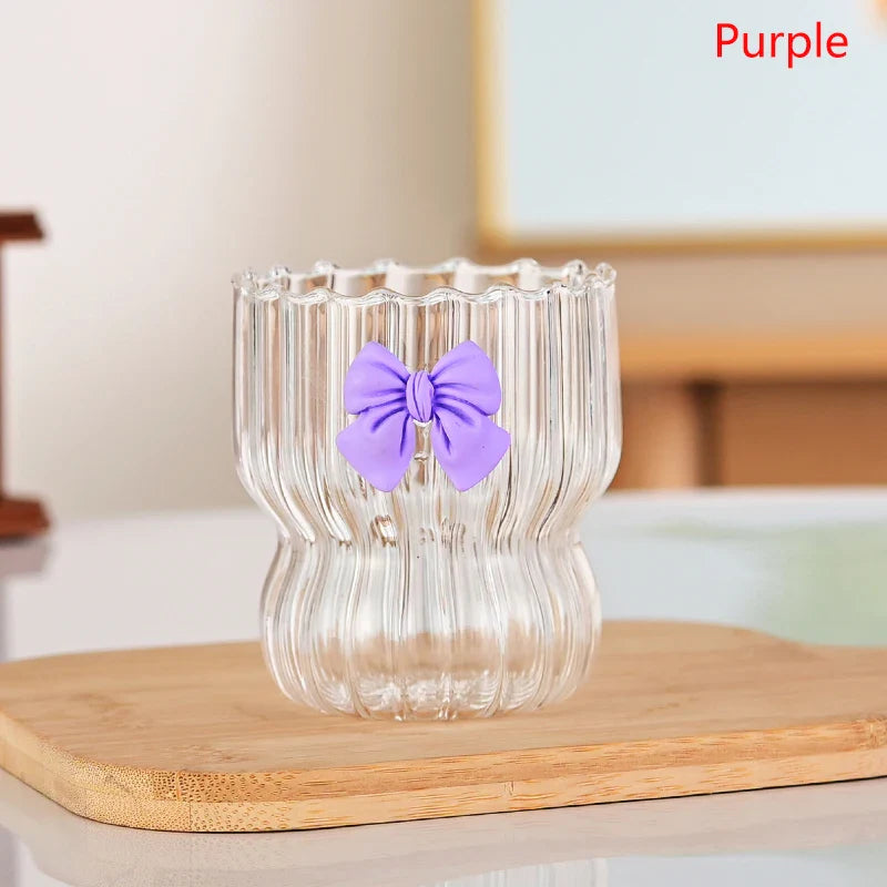Cute Ribbon Glass Coffee Mug - Image 10