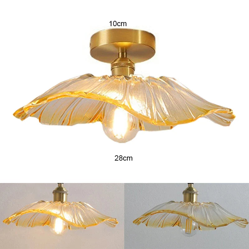 Blush Bloom Vintage Glass Pendant Light
