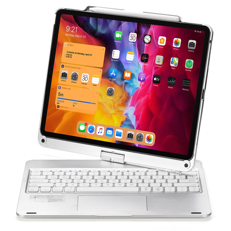 Wireless Backlit Keyboard iPad Holder Case - Image 9