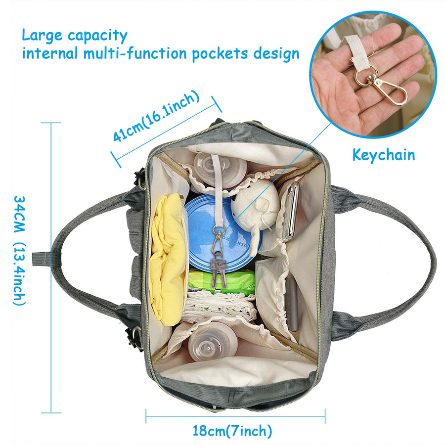 Large Capacity USB Mom Baby Diaper Backpack - Image 4