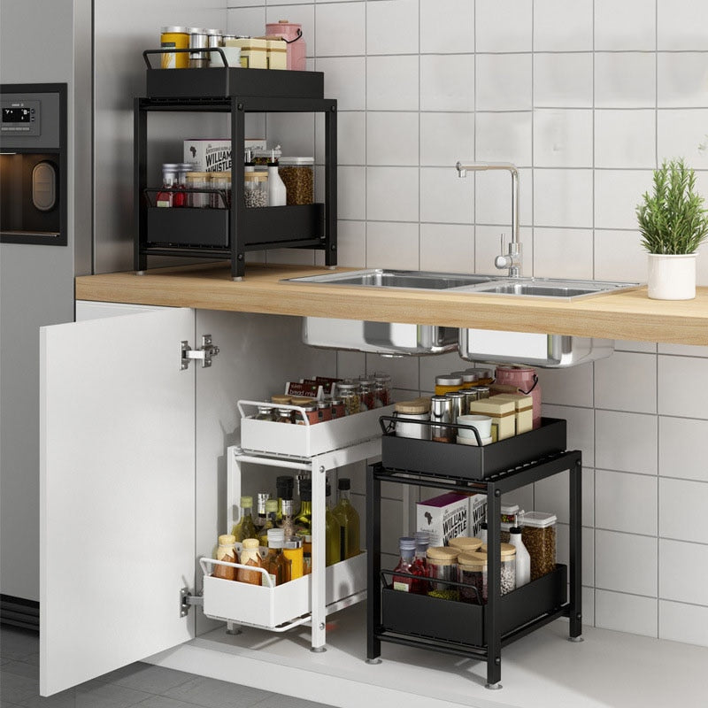 Multi-Layer Under Sink Cabinet Organizer Shelf - Image 6