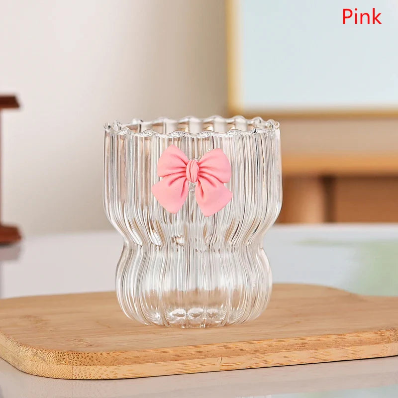 Cute Ribbon Glass Coffee Mug - Image 9