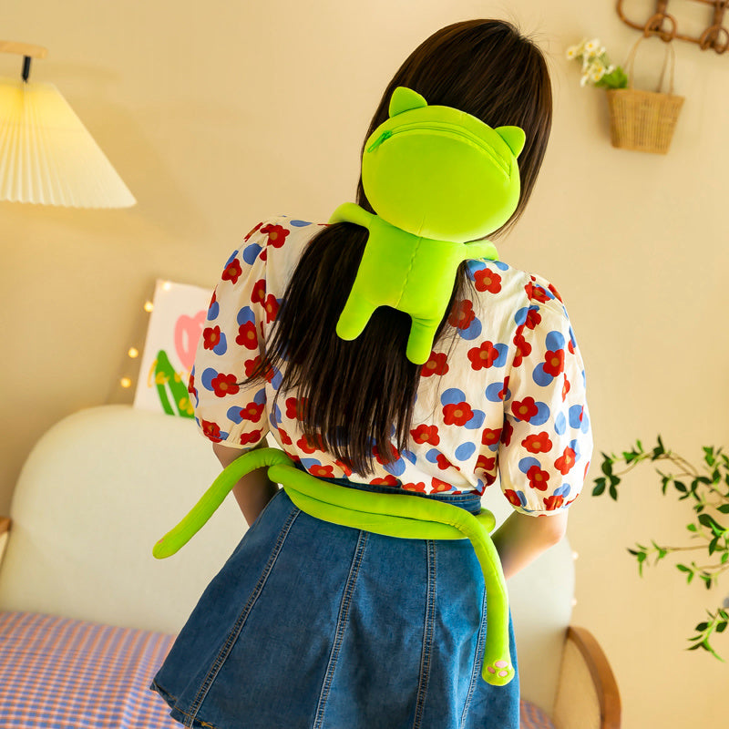 Green Cat Plush Toy Pillow - Image 12