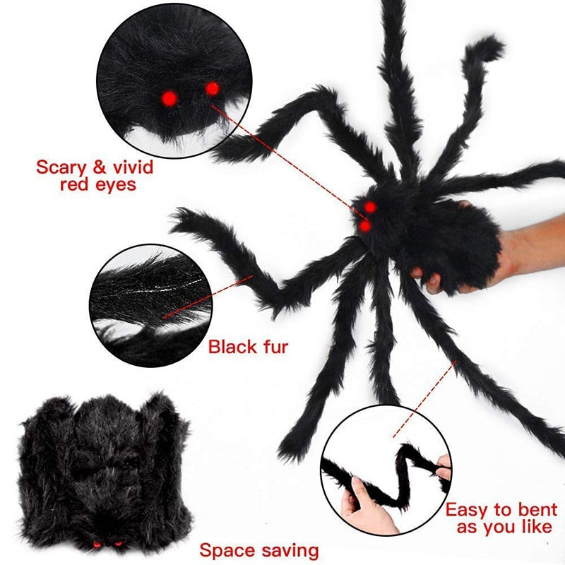 Big Black Spider Halloween Party Decoration - Image 8
