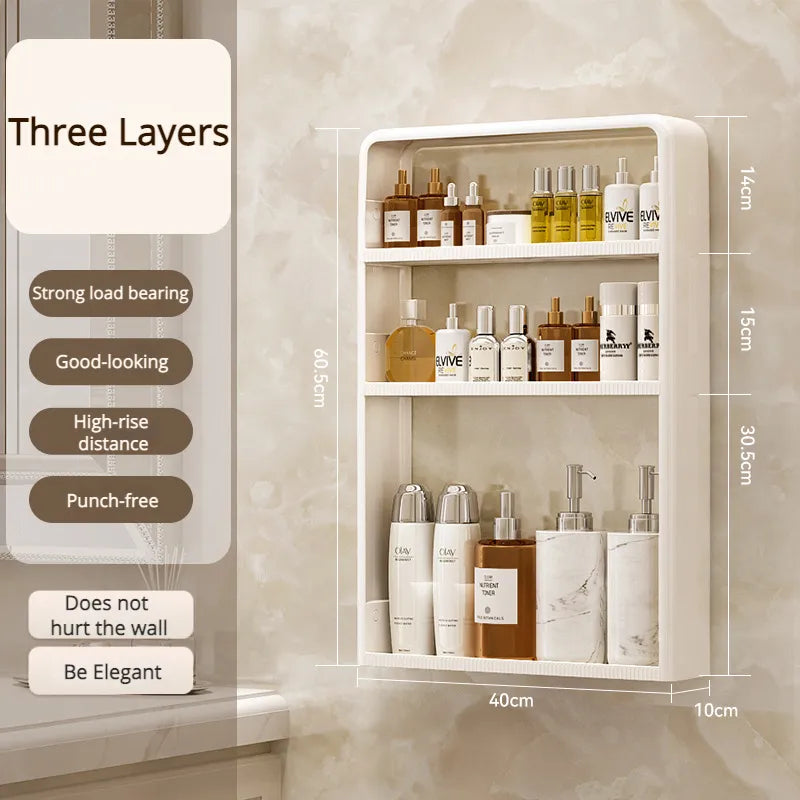 Home Essential Punch-Free Bathroom Organizer Shelf - Image 9