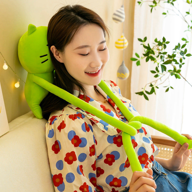 Green Cat Plush Toy Pillow - Image 10