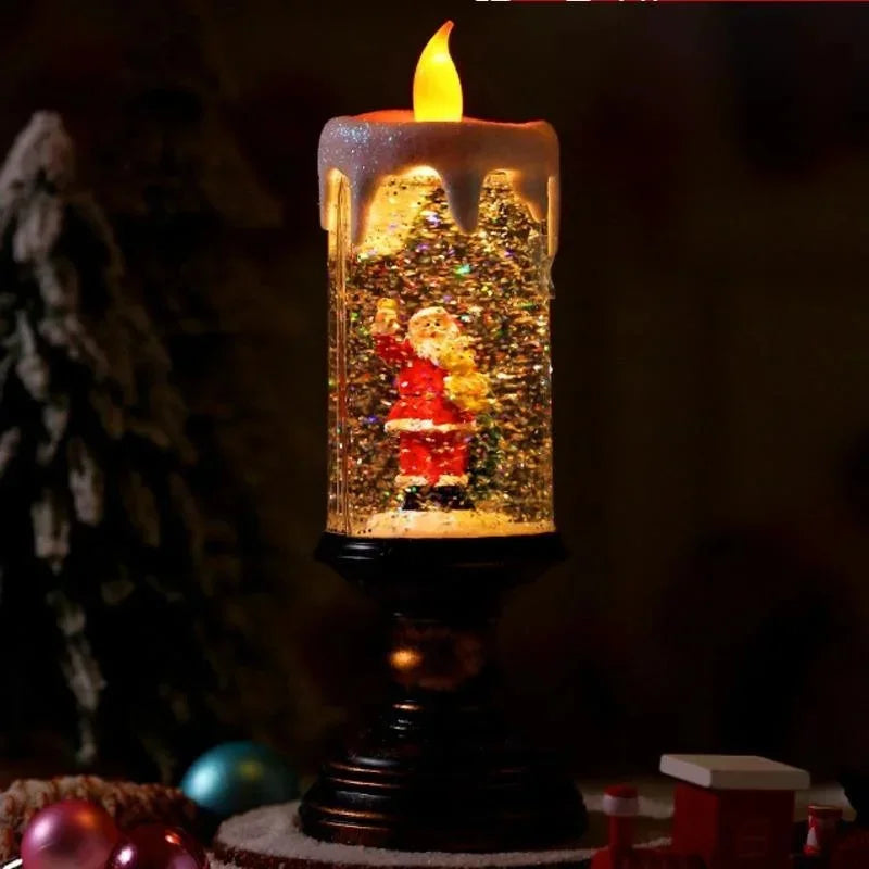 Snowfall Crystal Christmas Candle Light - Image 6
