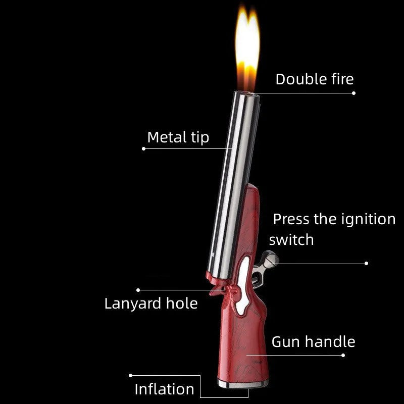 Dual Trigger Long Barrel Flame Torch Lighter - Image 5