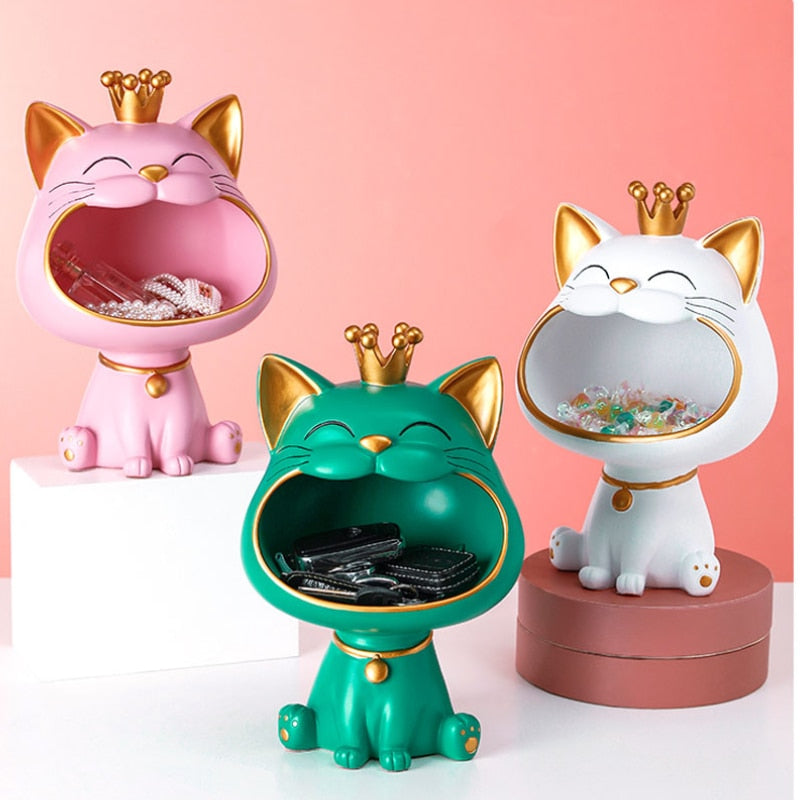 Fortune Kitty Statue Home Storage Box - Image 0