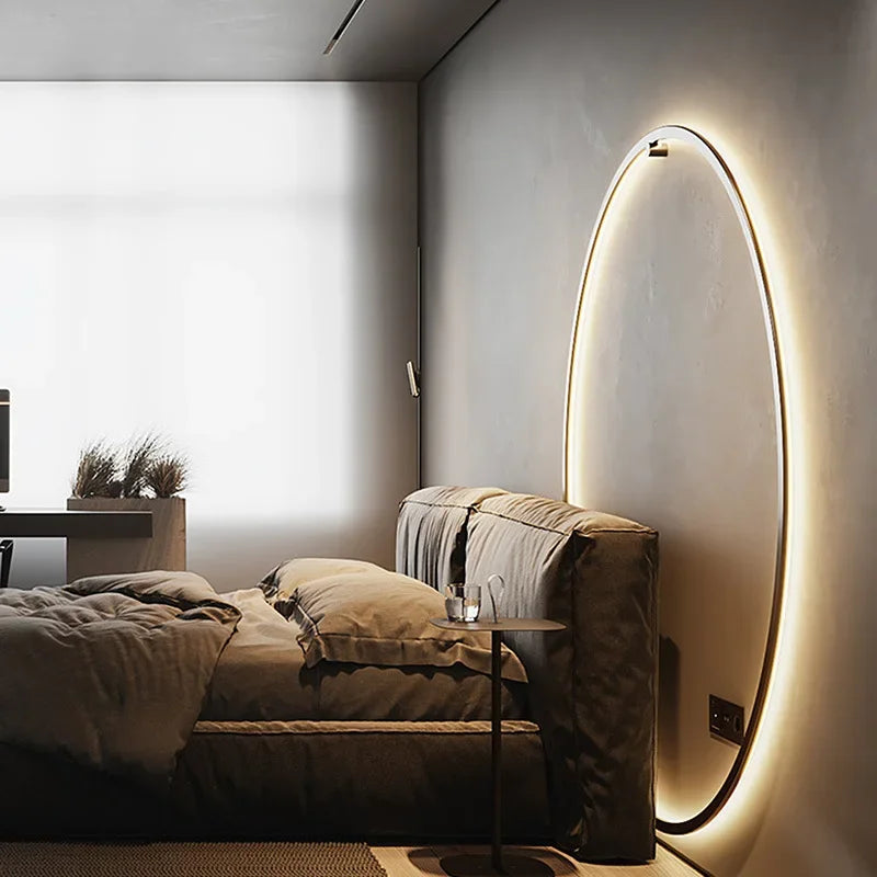 Minimalist LED Circle Background Wall Lamp